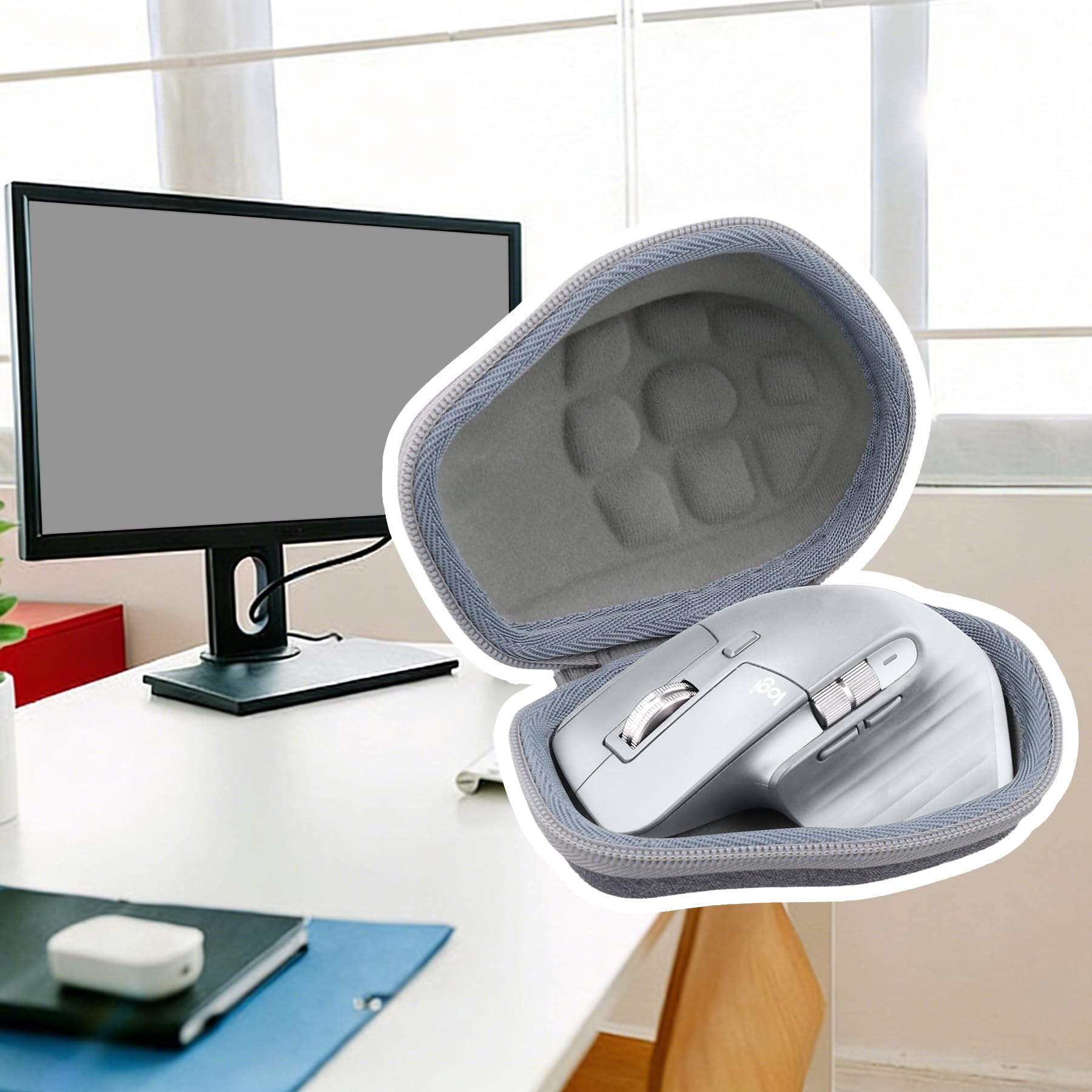 Aenllosi Custodia per Logitech MX Master 4/3/3S/2S + MX Mechanical Mini | Materiale resistente all'acqua, Protezione dalla polvere, Protezione da graffi, Tasca interna in rete, Chiusura con cerniera