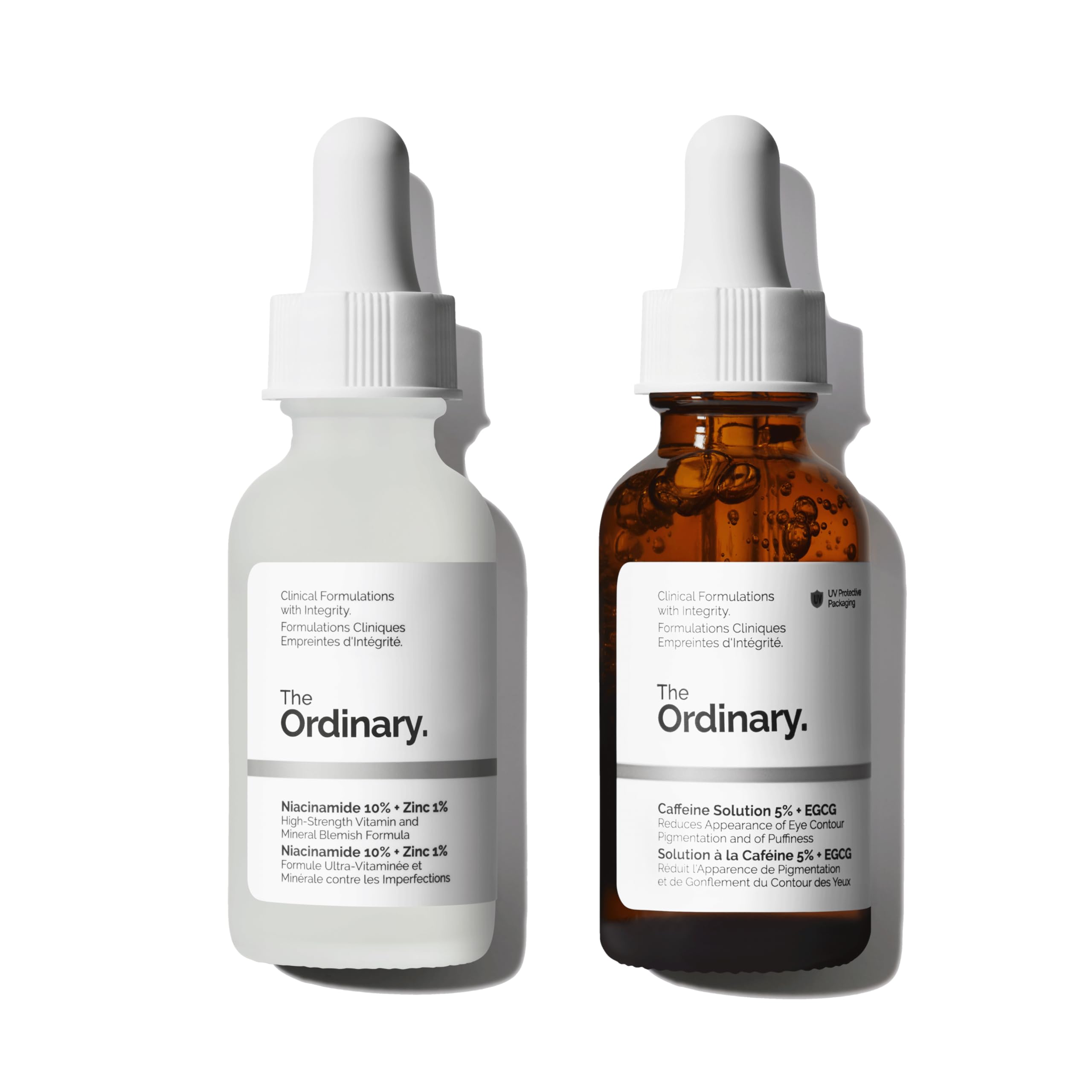 The OrdinaryDull Skin Duo- Skin Care Bundle Set for Face & Eye-Niacinamide 10% + Zinc 1% 1 Fl Oz, Caffeine Solution 5% + EGCG 1 Fl Oz