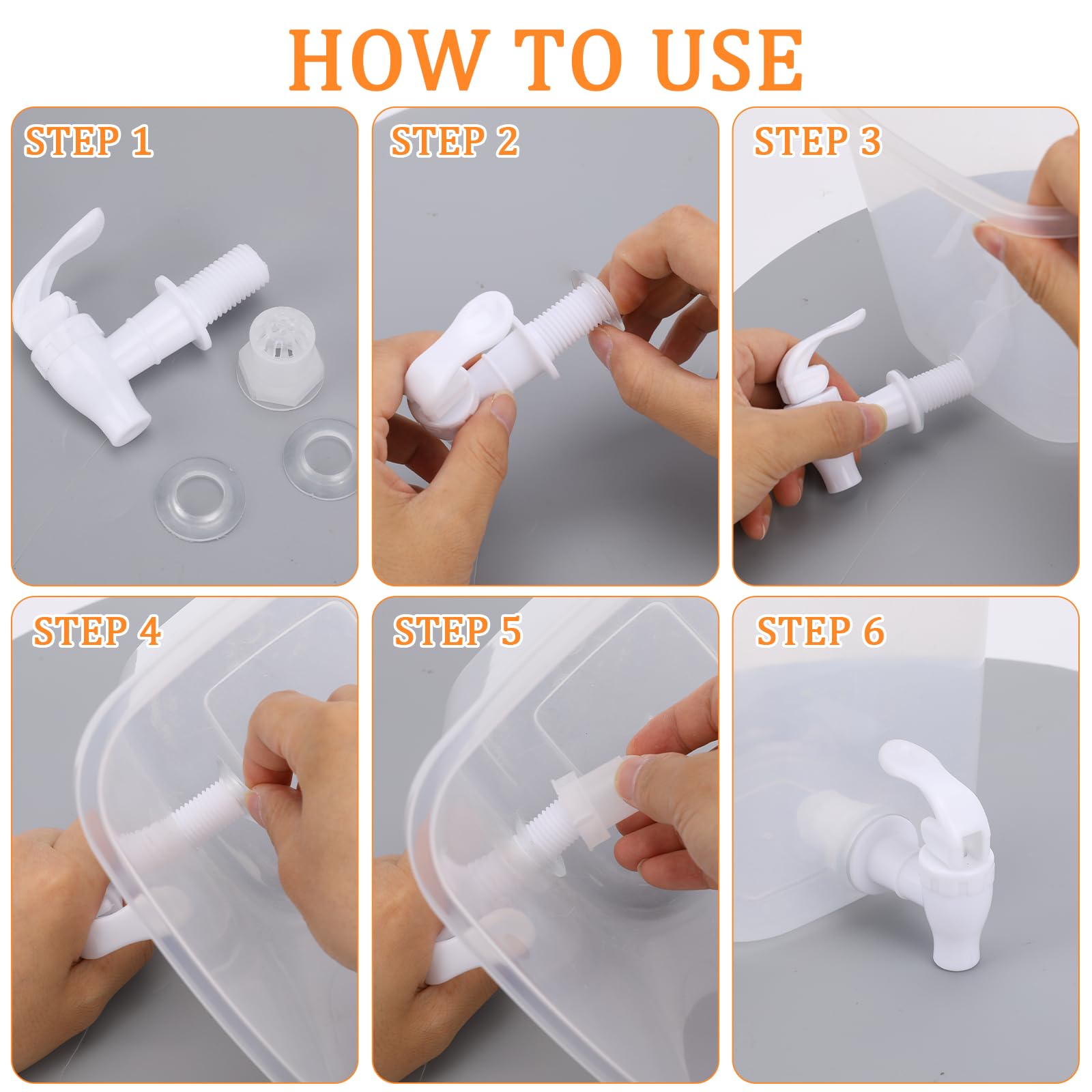 Rubinetti Per Distributore Bevande - Set Di 2 In Plastica PP (Nero E Bianco) - Foto 9