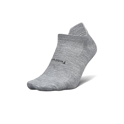 Feetures High Performance Ultra Light Tab Quarter Length Socks Shoes Light Gray