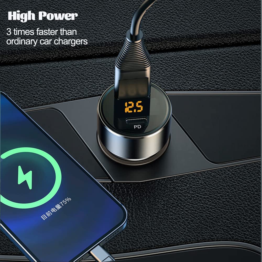 Veloce Auto Caricabatterie Sigaretta Adattatore Per Presa - Foto 3