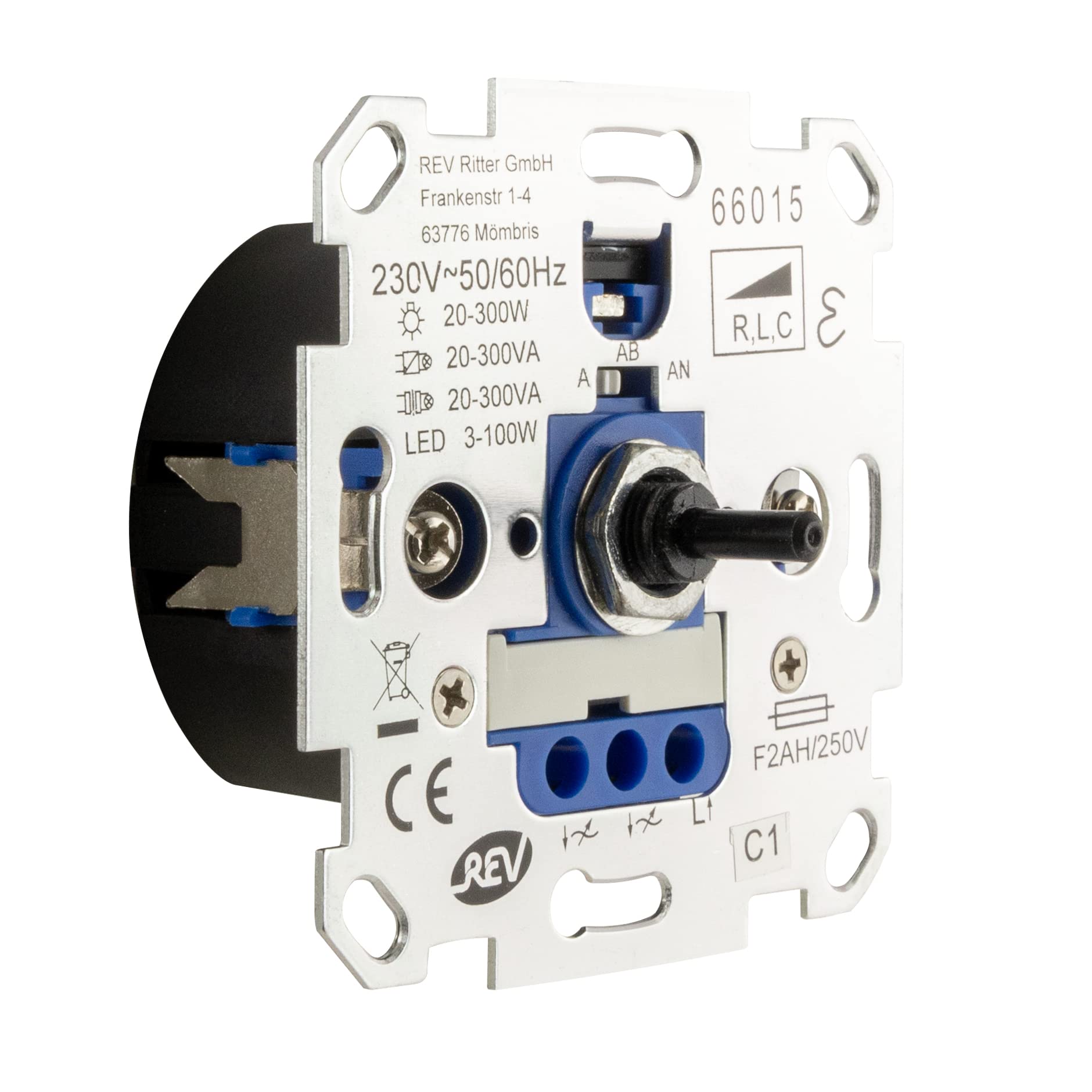REV REV TECHNIK, Dimmer Universal Einsatz - Helligkeitsregler, silber