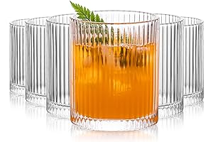 Ribbed Cocktail Glasses: INSETLAN's Vintage Elegance for Timeless Drinks