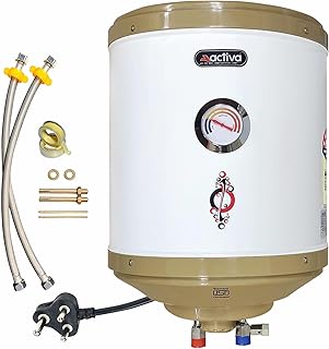 ACTIVA Amazon 15L Storage Water Heater | 2000W ISI Copper Element | ABS Body | Anti-Rust Tank | Auto Cut-Off | BEE 5 Star Rated | Energy Efficient | 5 Year Warranty (Ivory)