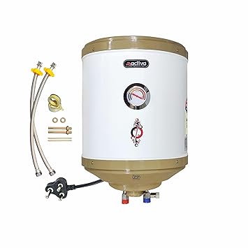 ACTIVA Amazon 15L Storage Water Heater | 2000W ISI Copper Element | ABS Body | Anti-Rust Tank | Auto Cut-Off | BEE 5 Star Rated | Energy Efficient | 5 Year Warranty (Ivory)