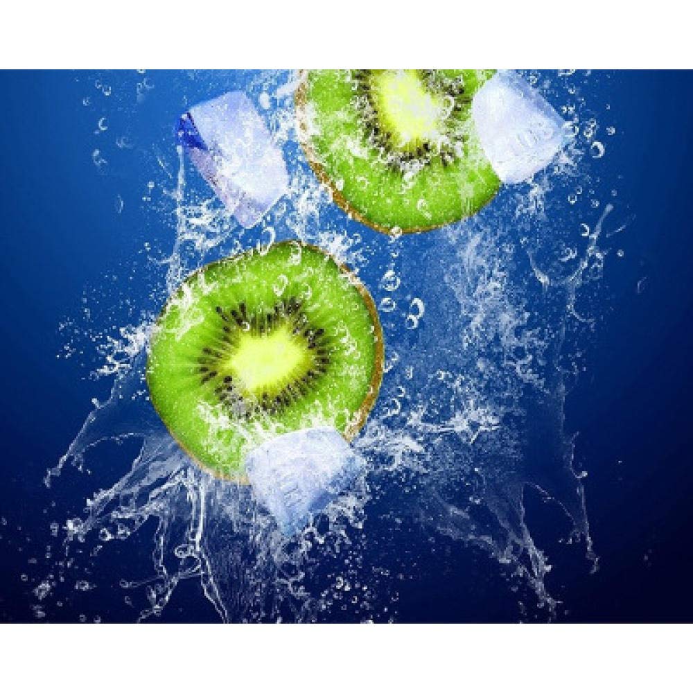 Peinture diamant 5D kiwi et glaçons kit broderie mosaïque carrée 50x60 cm