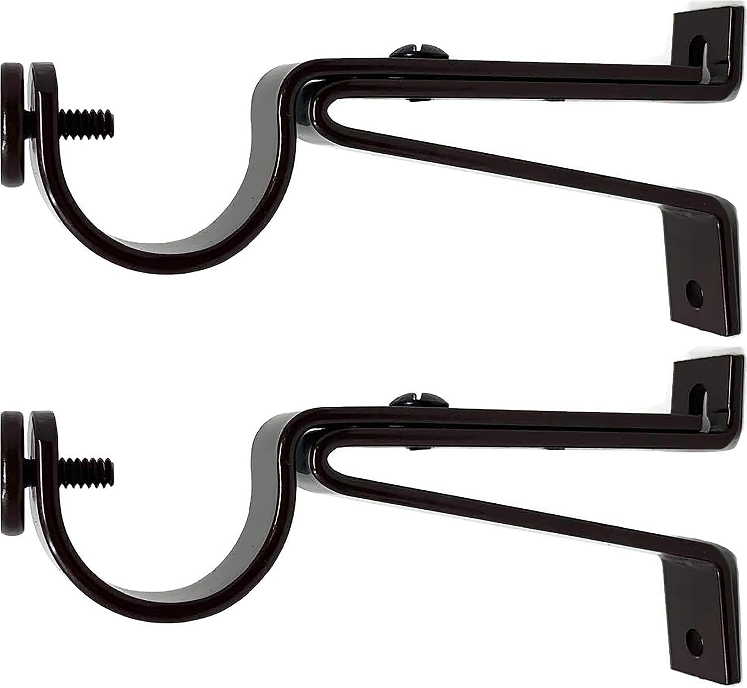 Urbanest Adjustable Solid Zinc Sturdy Curtain Rod Bracket Wall Holder, Fits Up to 1" inch to 1 1/8" inch Curtain Drapery Rod, 2 Pieces - Oil-Rubbed Bronze