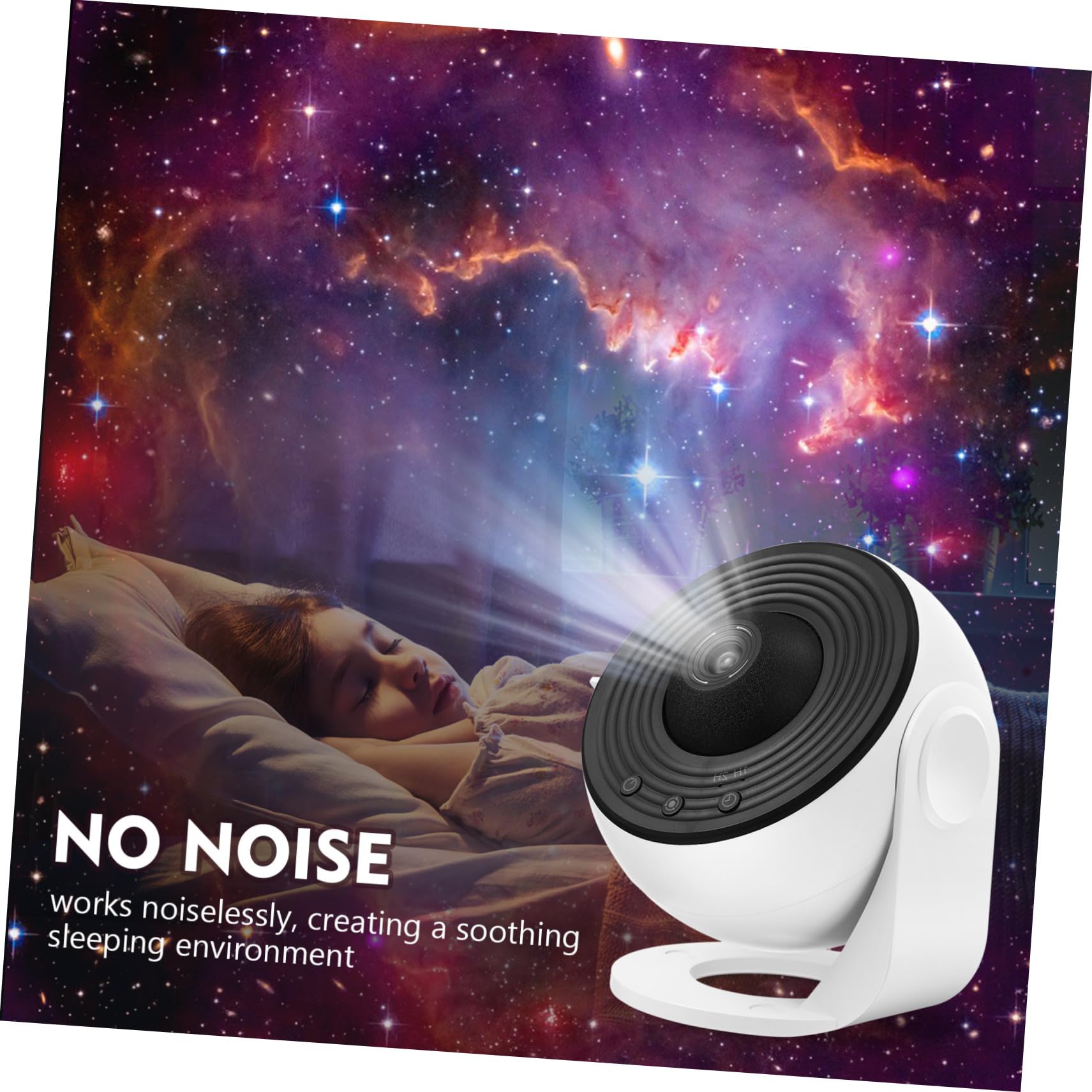 Operitacx Projecteur Lumineux Astronaute Univers Chambre, 12 Disques, Blanc