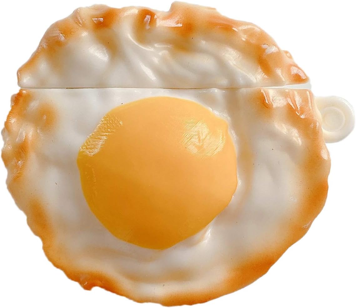 Lovely Fashion Silicone Egg Pattern Case with Keychain Cover Case for Redmi Buds 3