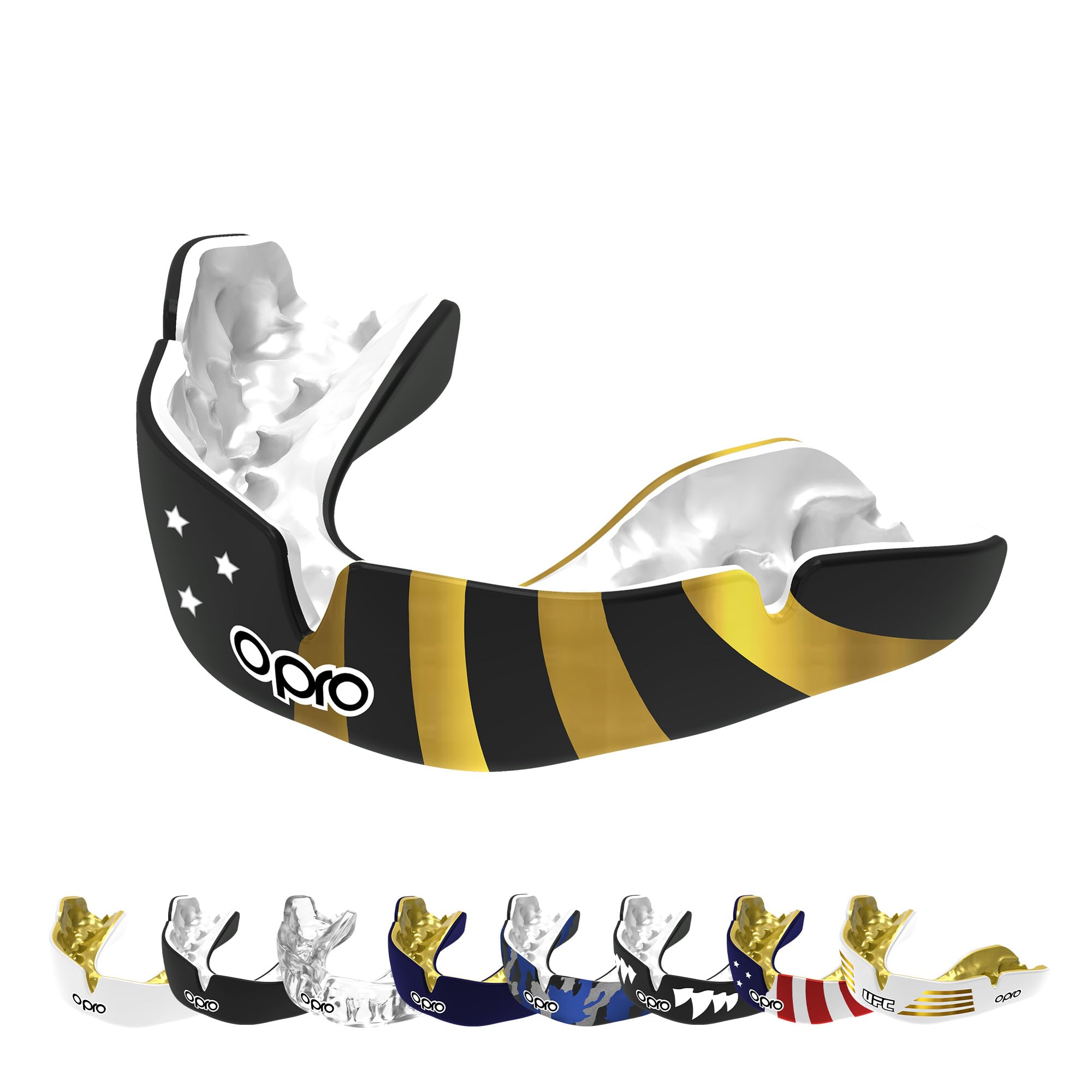 OPRO Instant Custom Fit Moldable Mouth Guard, Dentist Level (USA Gold)