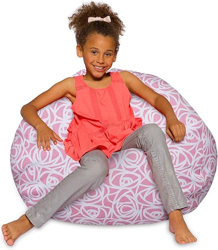 Miniatura 319 de Posh Creations - Sillón puff para niños, adolescentes y adultos, incluye funda extraíble y lavable a máquina, grande de 38 pulgadas, piel de conejo