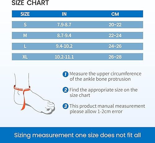 Miniatura 4 de Galvaran Tobillera, soporte de tobillo de compresión transpirable ajustable, para hombres y mujeres con esguinces de tobillos, ligamentos