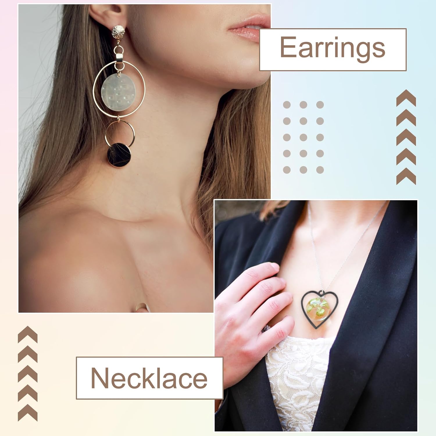 uxcell Open Bezel, Bezels Pendants Open Back Bezels Metal Hollow Frame Charm for DIY Resin Crafts Earrings - Image 6