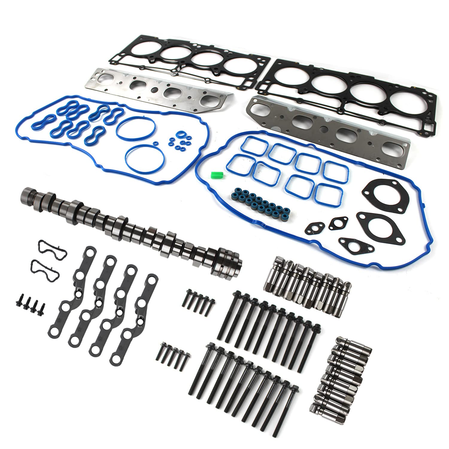 5.7 Hemi Cam MDS Lifter Kit with Head Gasket, Camshaft Set Suitable for 2009-2019 Ram 1500 Durango 5.7L V8 Replace# 53022263AF, 53021726AD