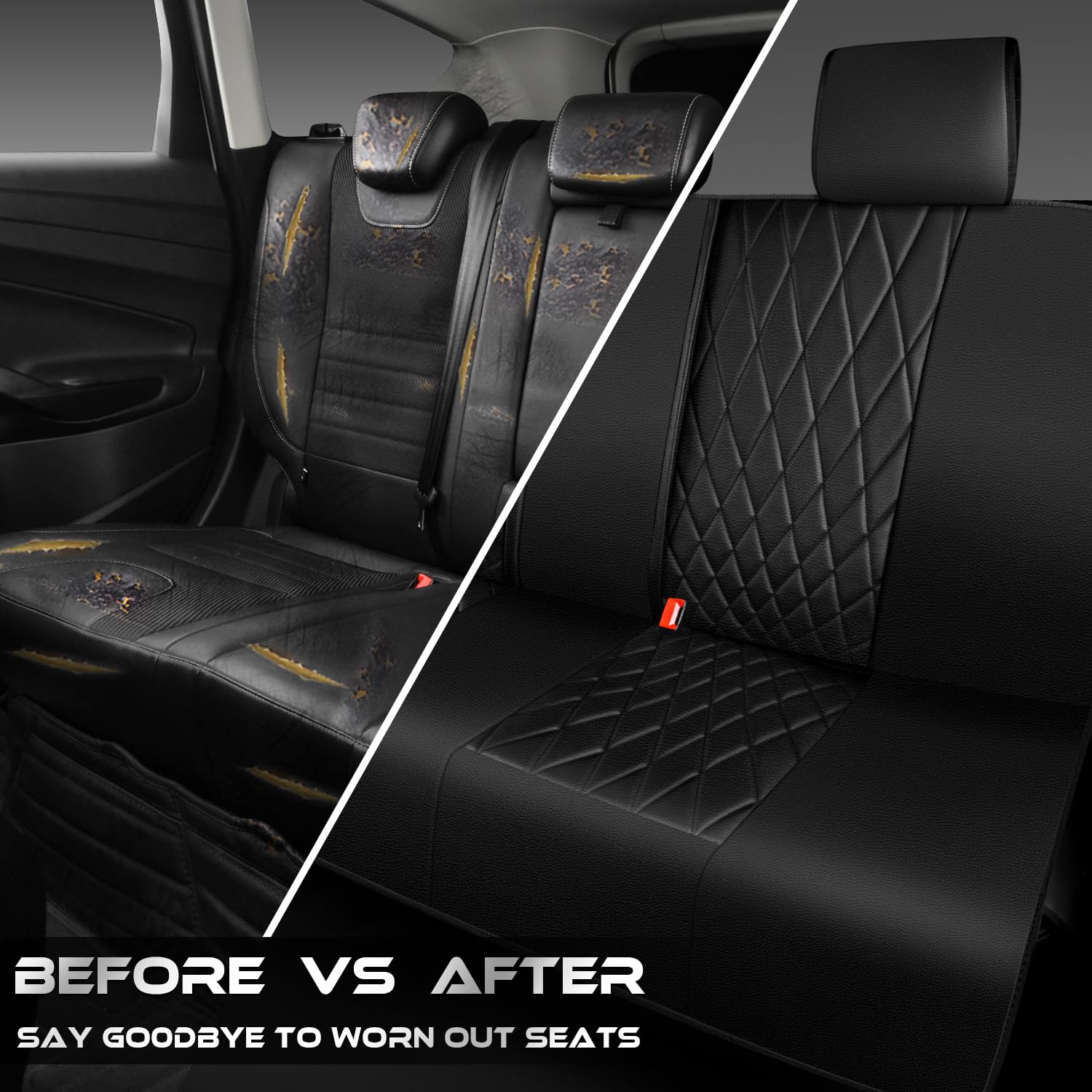 Car Seat Cover Elantrip Waterproof Rear Bench Seat Protection