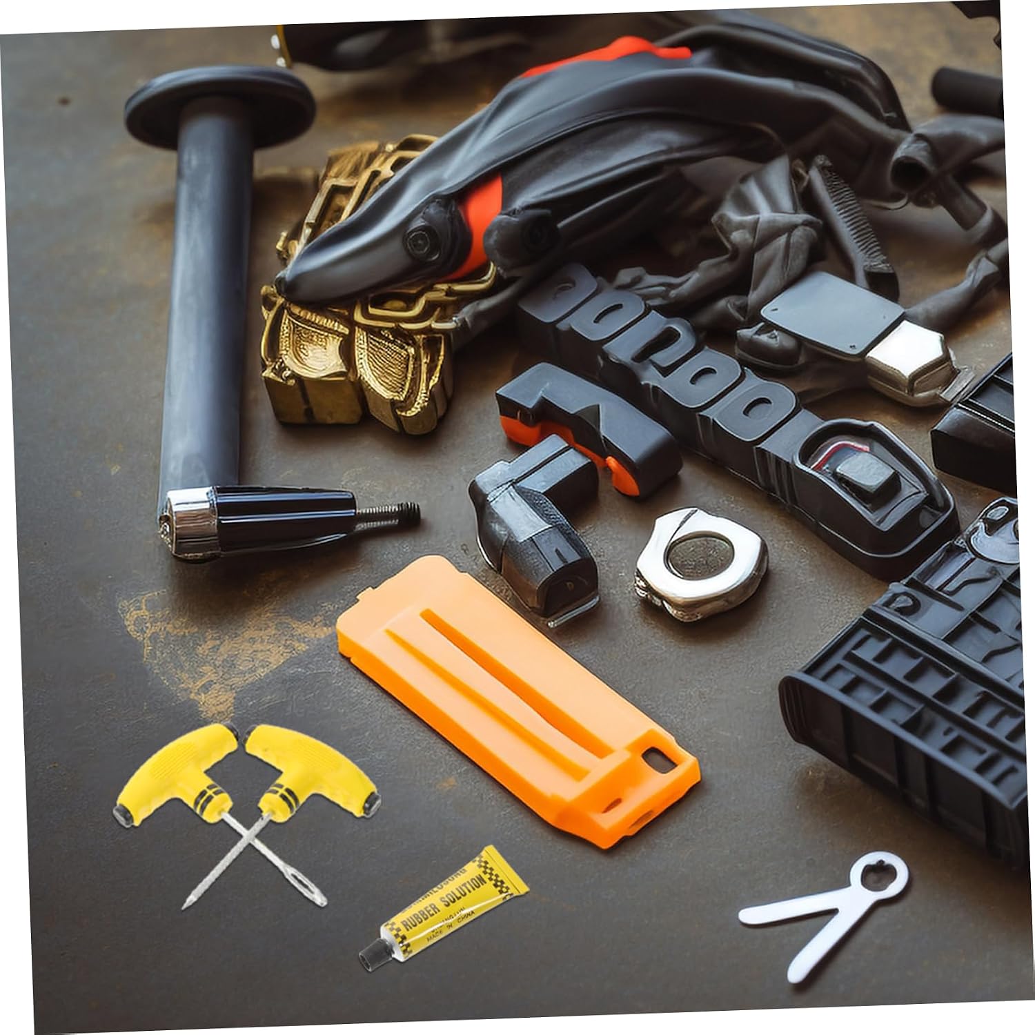 Luxshiny Tire Repair Kit for Tubeless Tires Heavy Duty Puncture Repair Tools for Cars Motorcycles Utvs and More Quick Fix with User-Friendly Design