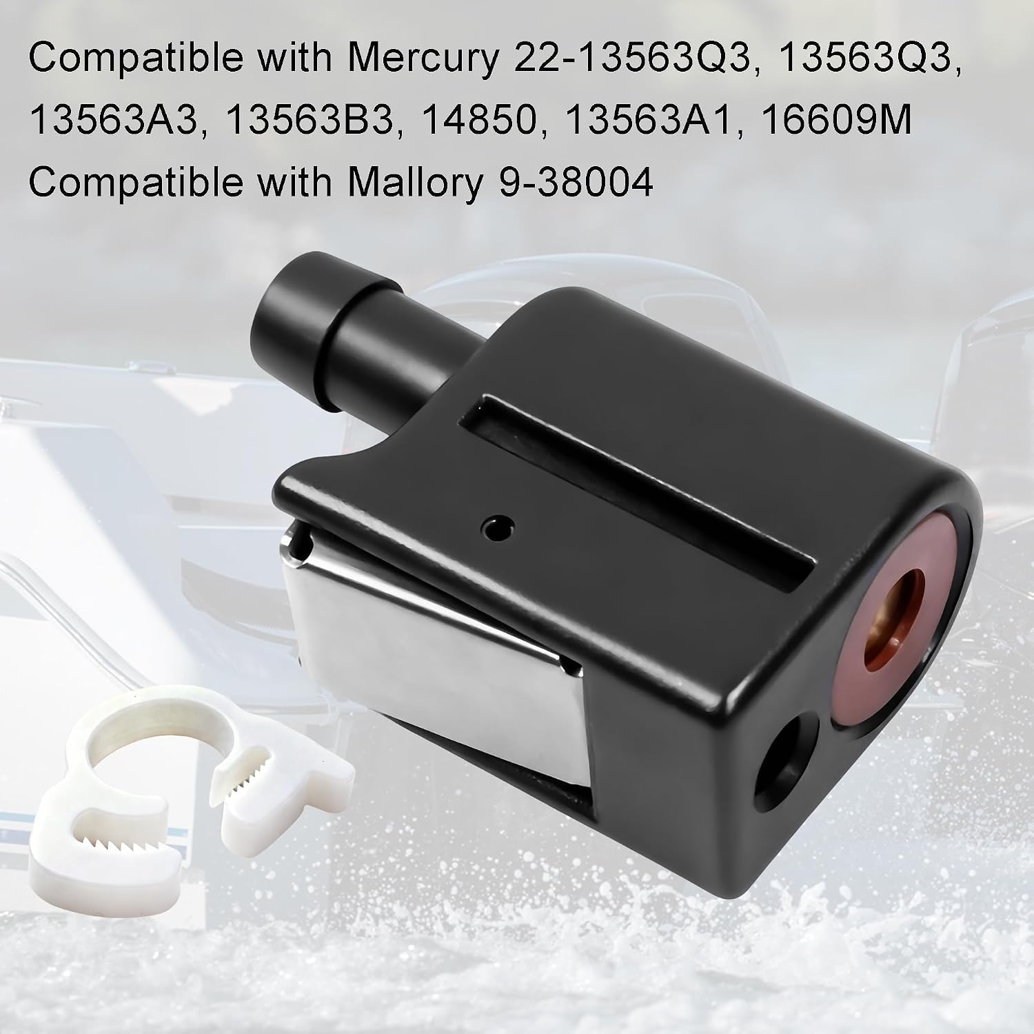 13563Q3 Quick Disconnect Fuel Line Fitting Connector Fit for Mercury Engine Outboard Female Engine End 5/16 Inch 8mm Replaces 22-13563A3 18-8076