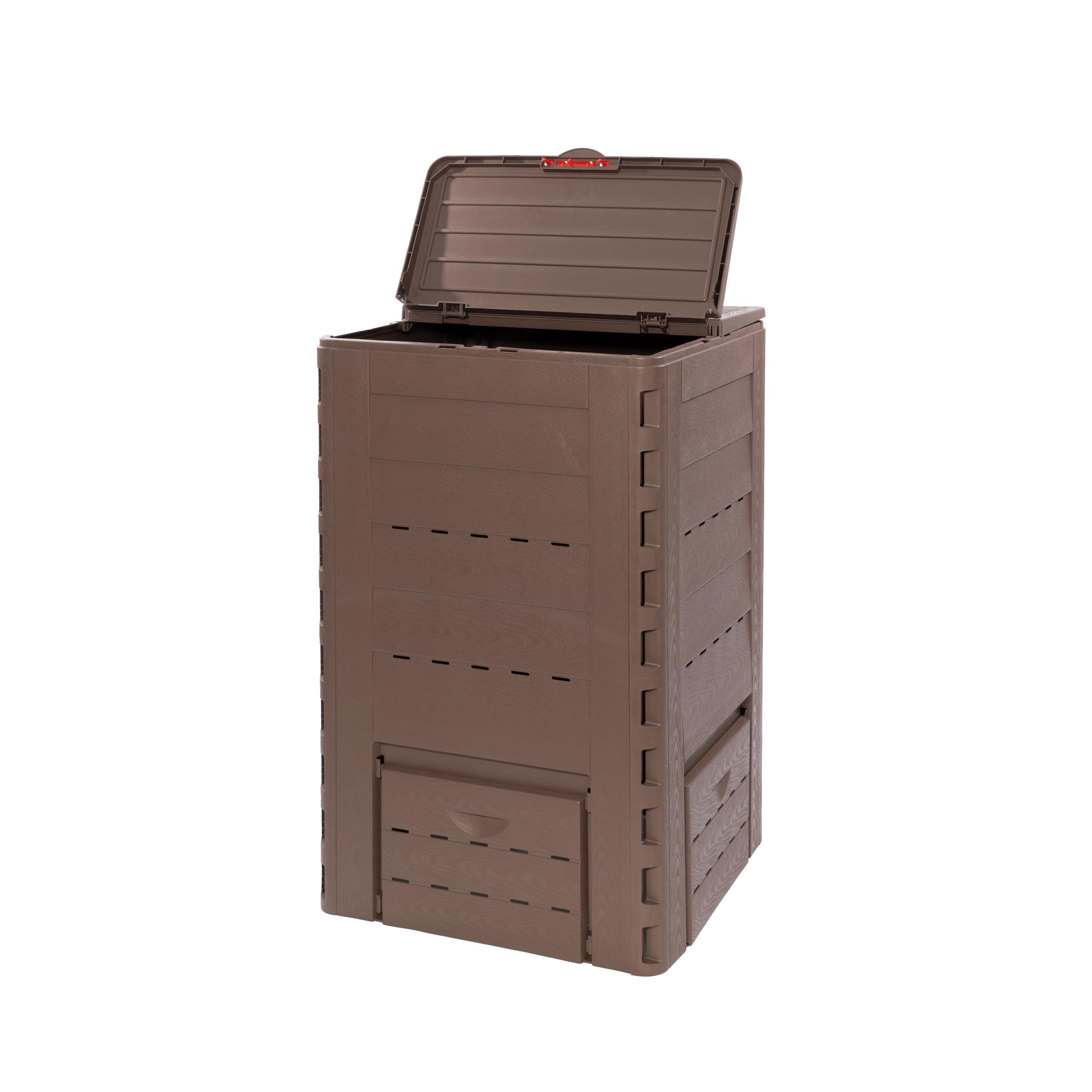 Thermoquick –Schnellkomposter Holz Pro-Line 400 L (L x B x H 65 x 65 x 101 cm, Farbe Braun, Leichter Aufbau durch Stecksystem, Bequeme Entnahme) 240002-015