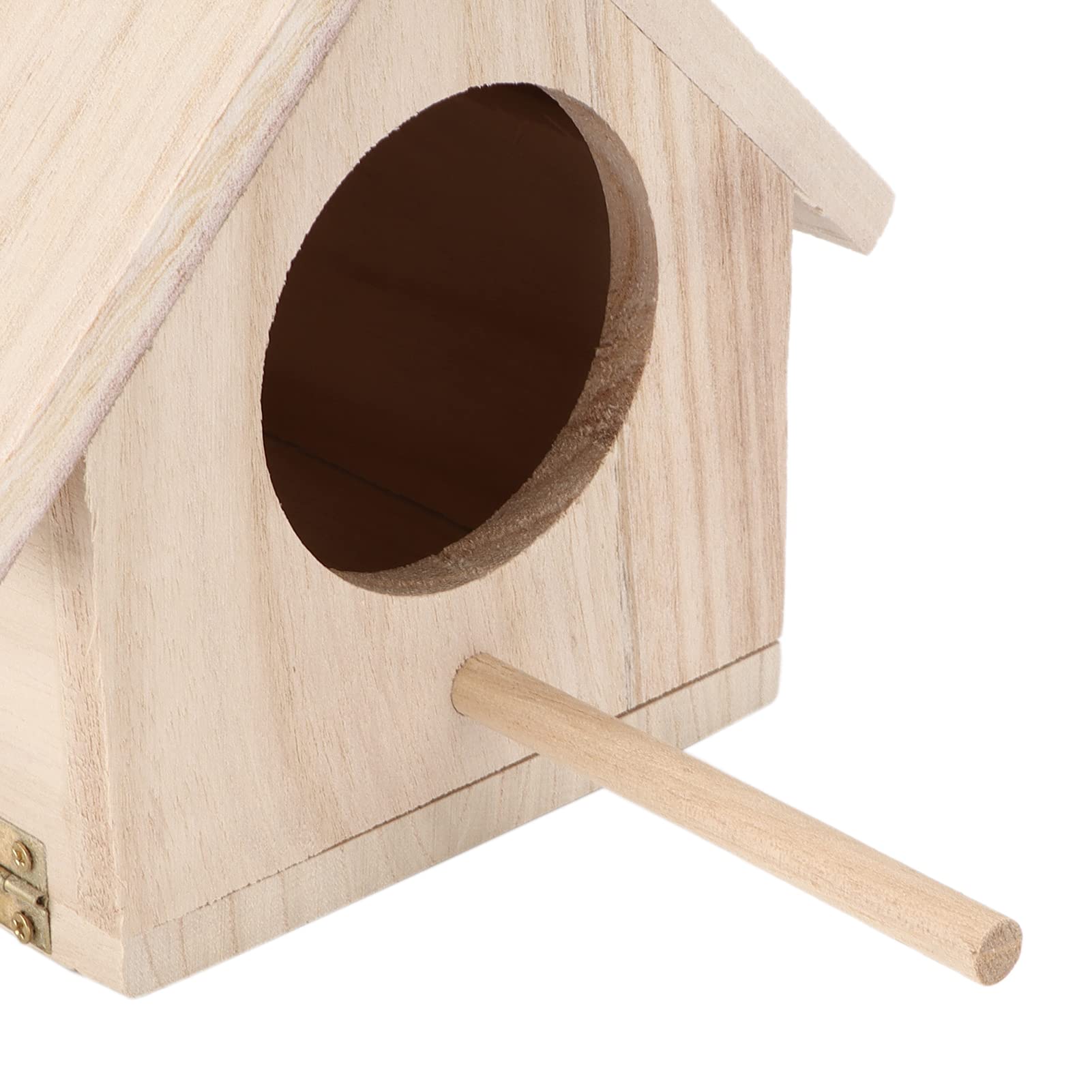 Casetta Uccelli Legno Naturale Appesa, Rifugio Invernale Rustico Giardino | Capanna Piccoli Uccelli 15,5cm, Protezione Dal Freddo Decorazione Rustica Esterna
