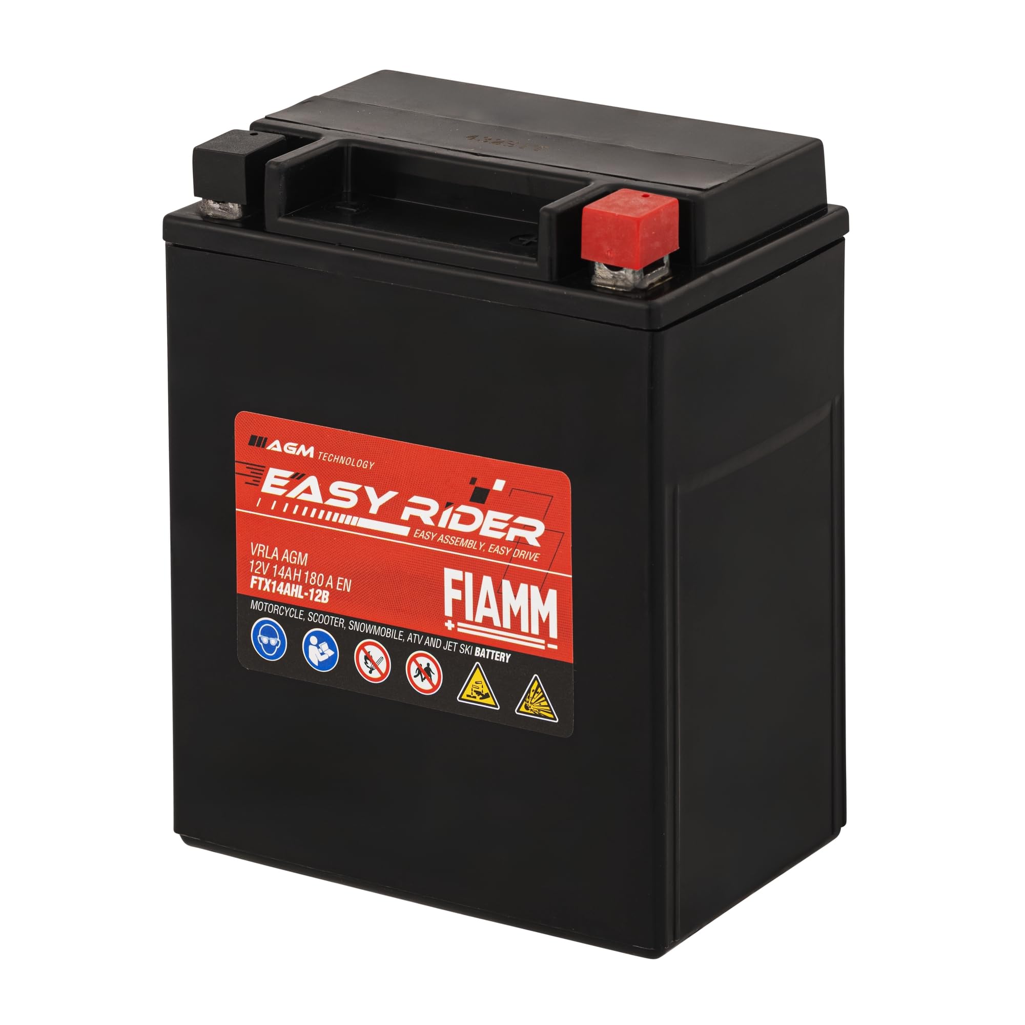 Fiamm Batteria per Moto e Scooter FTX14AHL-12B 14AH 180A, Batteria Easy Rider AGM Technology, Massima Potenza di Avvio,Senza Manutenzione, Già Carica, Pronta all'Uso, Adatta a Scooter e Moto | AGM Technology, Massima Potenza di Avvio,Senza Manutenzione, G