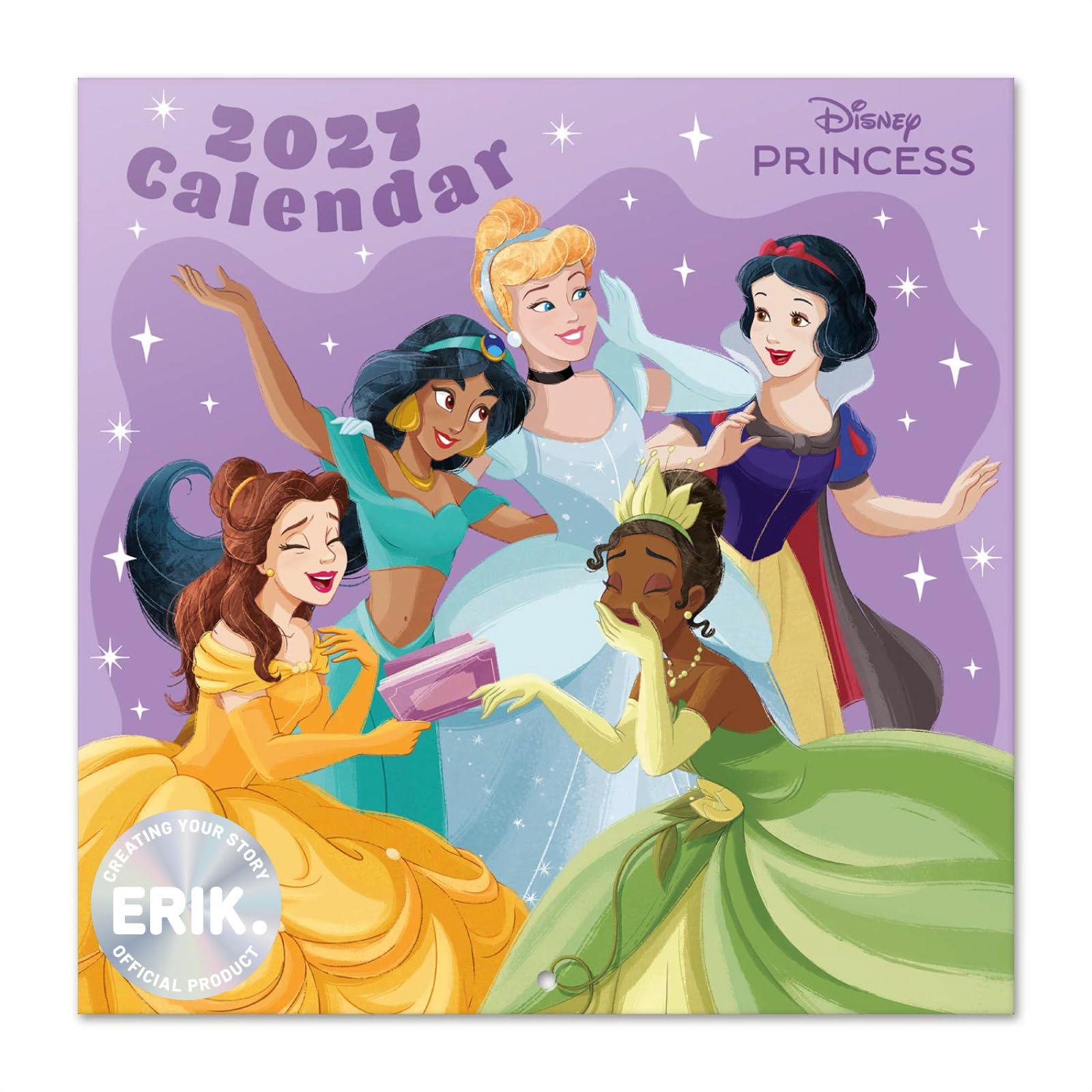 Grupo Erik Disney Princess Wall Calendar 2027 UK - Gifts, Merchandise | Official Disney Princess Calendar 2027 | Square Wall Planner Month to View, Family Calendar 2027 UK | Disney Merch
