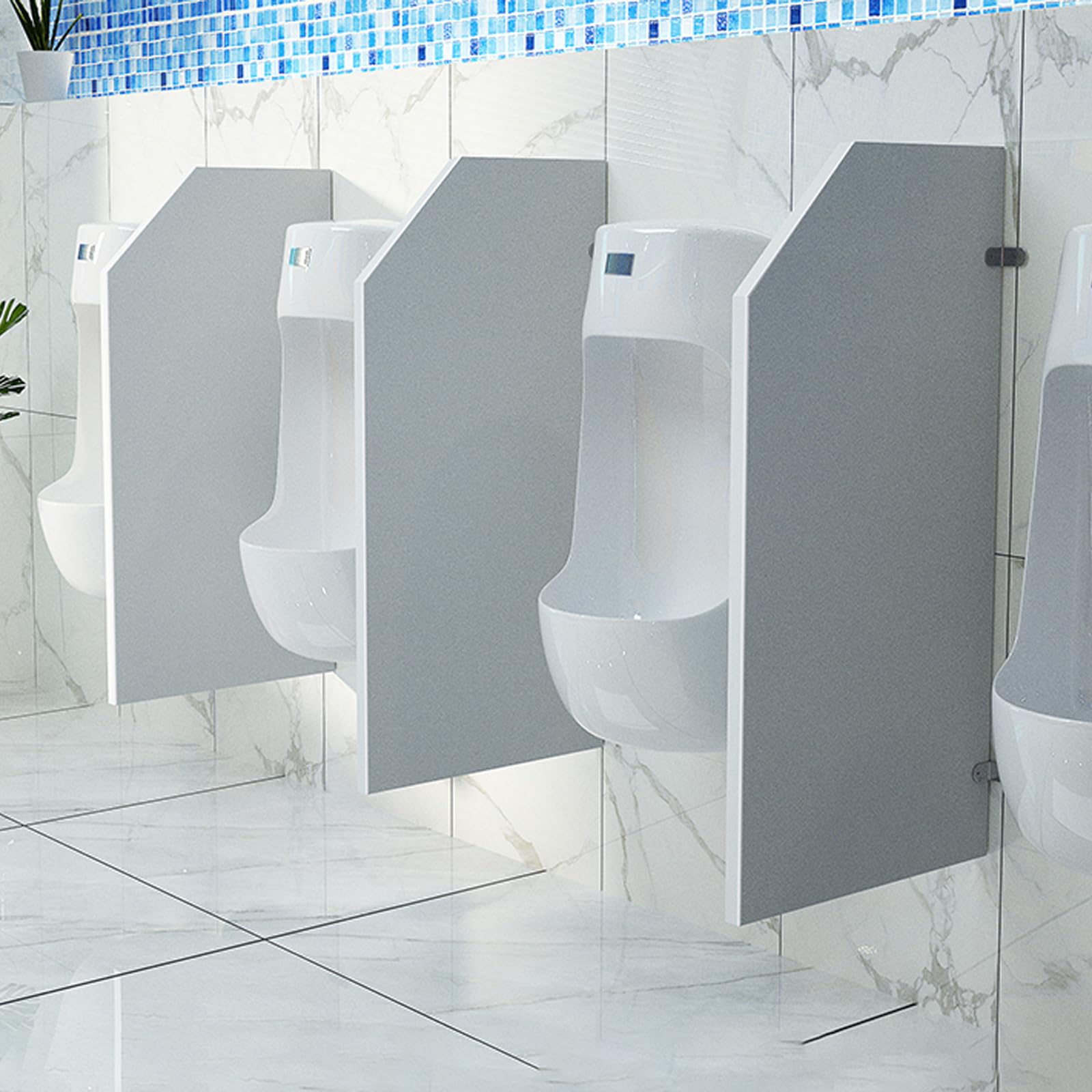 AYCDL Urinal Partition Screen Wall-mounted Urinal Baffle School/kindergarten/shopping Mall/public Place Urinal Partition,Nylon Fittings-3pcs