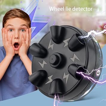 Micros Electric Shocking Lie-Detector, Six Finger Lie-Detector, Electric Shock Roulette Game, Lie-Detector Game, Prank Toys Practical Jokes Game for 2-6 Players