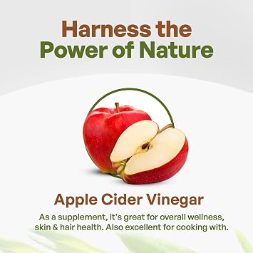 Go Nutra Organic Apple Cider Vinegar Powder, ACV with 5% Acetic Acid, 8 oz