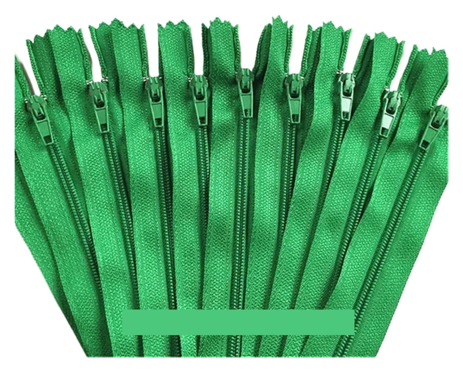 20pcs Closed End Tailor Sewing Craft (3-40 Inch 7.5-100 CM(Grass Green)