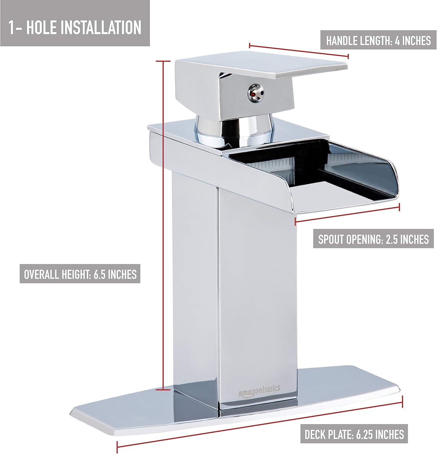 Amazon Basics AB-BF600-PC Bathroom Faucet, Polished Chrome