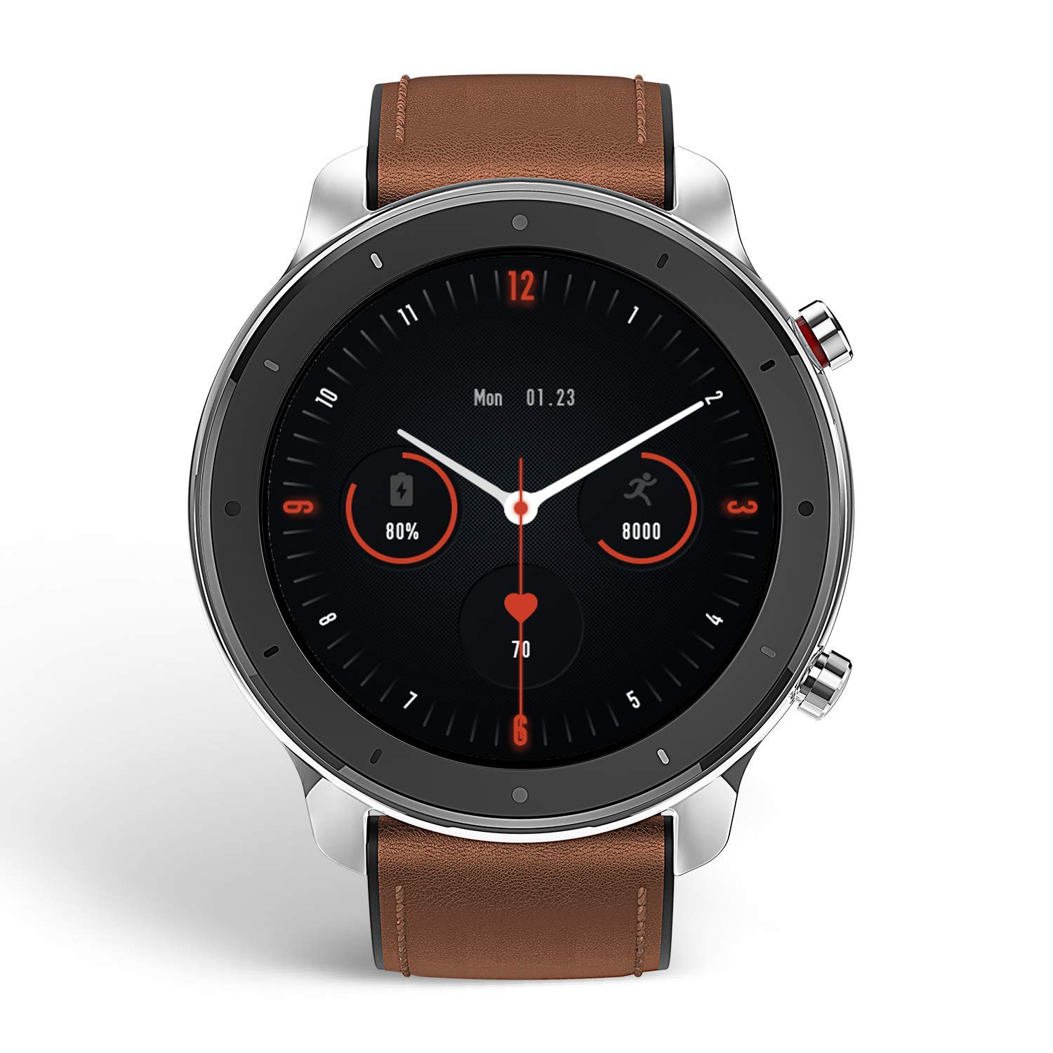 Amazfit Smartwatch GTR 47mm Orologio Intelligente Fitness Tracker 1,39 Pollici Touch Control Display a Ccolori Impermeabile 5 ATM Cronometro con GPS, Contapassi, 12 Modalità Sport per Donna Uomo