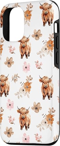 Miniatura 2 de Funda para iPhone 13 Western Boho Highland Cow Floral Cute Cows Country Girl