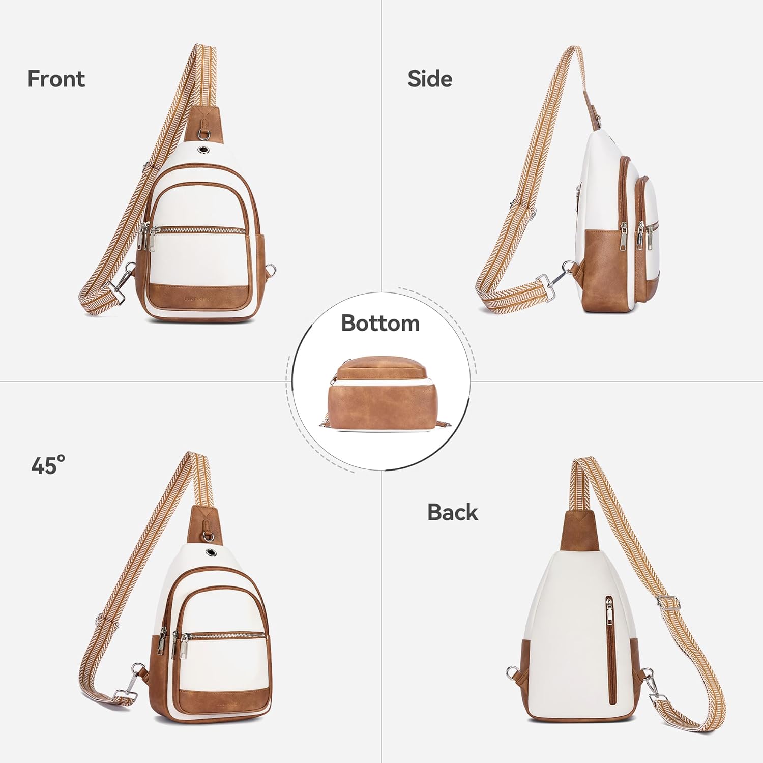 BOSTANTEN 7L Sling Bag For Women CrossBody Bags Large Cross Body Purse Vegan Leather Sling Backpack for Travel Essentials - Image 7