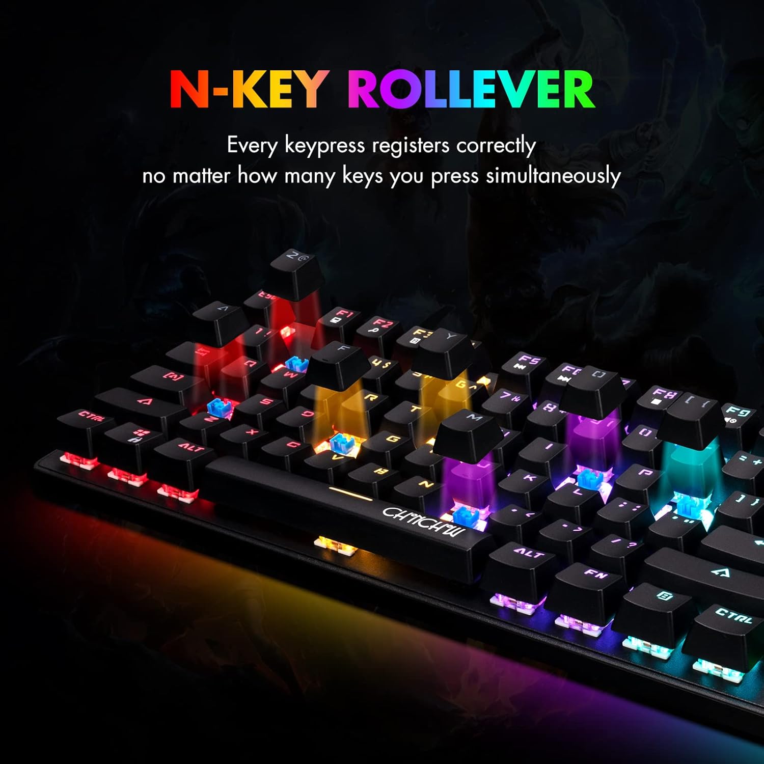 One-Day Sale: Up to 60% Off RGB Mechanical Gaming Keyboard Blue Switch, CHONCHOW USB Wired 87 Keys Gaming Keyboard Mechanical with LED Rainbow Backlit, Small 80% Tenkeyless Mechanical Keyboard for PS4 Xbox PC Laptop Gamer Greatest Product RGB Mechanical Gaming Keyboard Blue Switch, CHONCHOW USB Wired 87 Keys Gaming Keyboard Mechanical with LED Rainbow Backlit, Small 80% Tenkeyless Mechanical Keyboard for PS4 Xbox PC Laptop Gamer