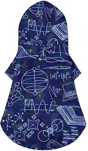 Miniatura 1 de Physics Elements Science Dog Hoodie Hooded Sweatshirt Pet Clothes with Hat for Small Puppy and Cats