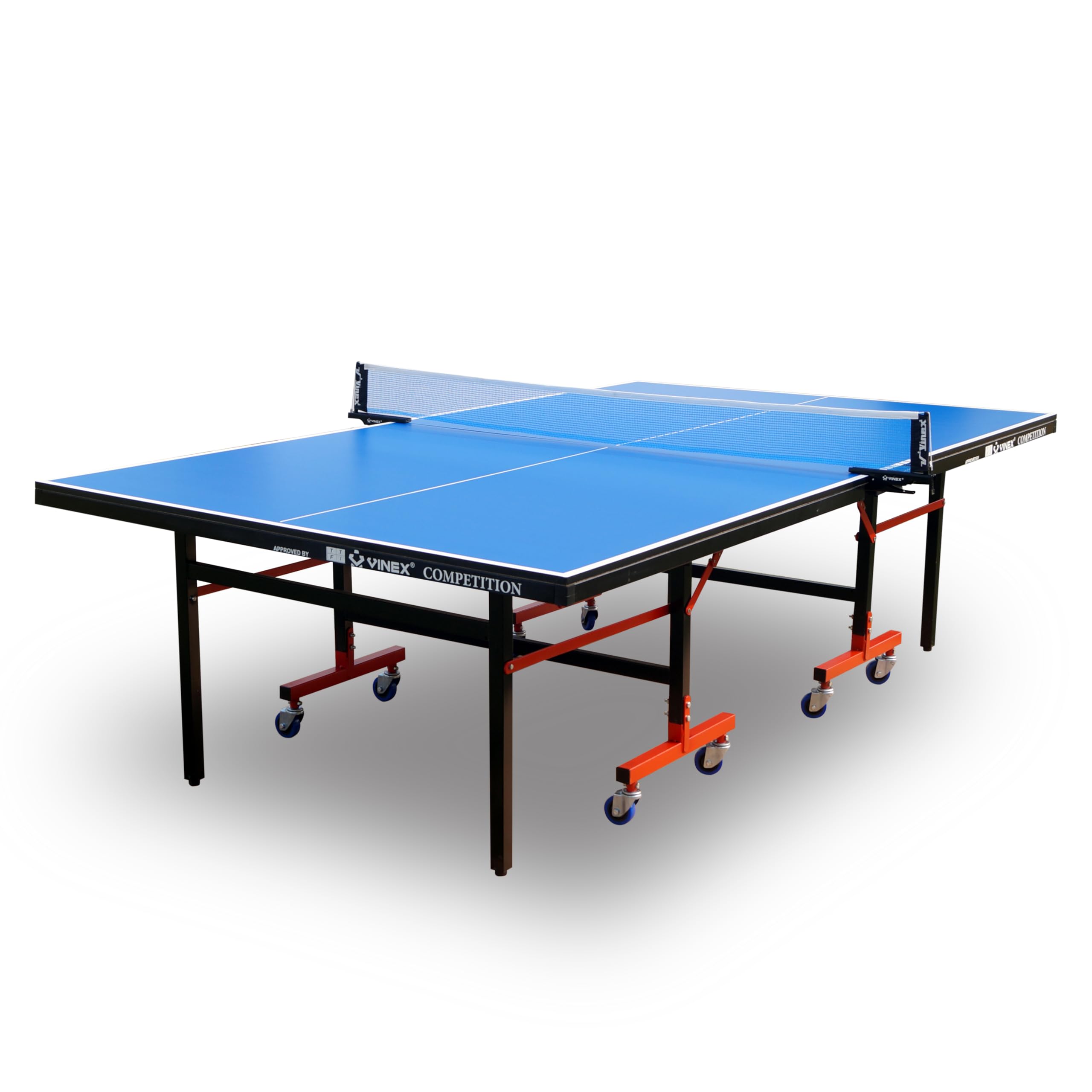 Vinex Competition Table Tennis Table (9x5 ft, 18 mm, TTFI Approved) | Full-Size TT Table, Ping Pong Table with Wheels, Pre-Laminated Particle Board | Includes 2 TT Bats, 6 Balls, Net, Clamp & Stand-image-35