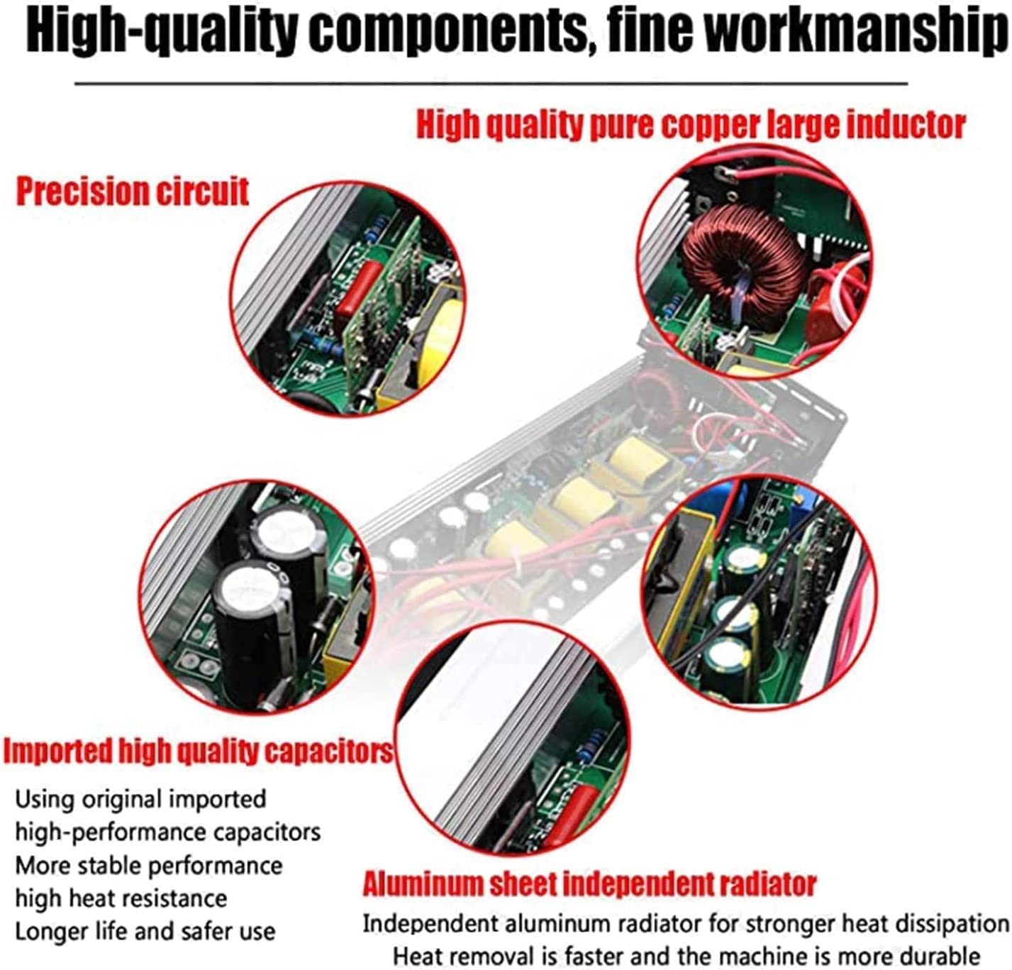 Wechselrichter 12V 24V 48V 60V 72V 220V 230V 3000W 4000W 5000W 6000W 8000W Reiner Sinus-Spannungswandler,Power Inverter Umwandler Stromwandler für Fahrzeuge Wohnwagen (48V,3000W)