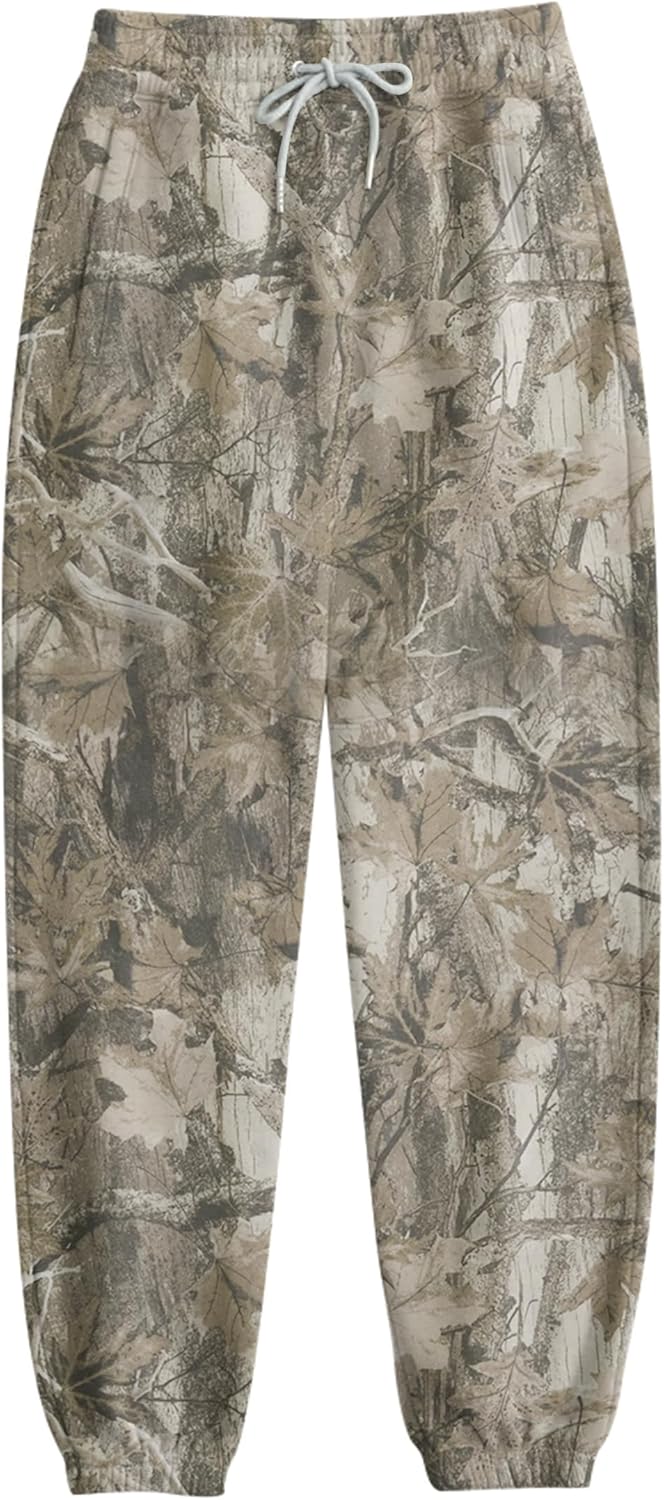 Casual Camo Sweatpants for Women Baggy Fleece Y2K Camouflage High Waisted Joggers Pants with Pockets Streetwear - Image 4