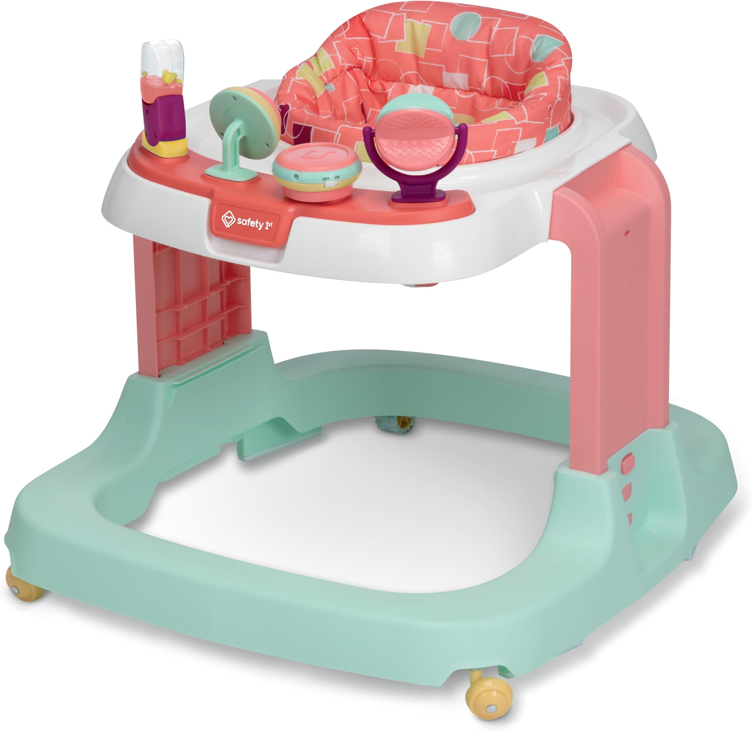 Safety 1st Ready, Set, Walk! DX Developmental Walker, Coral Geo