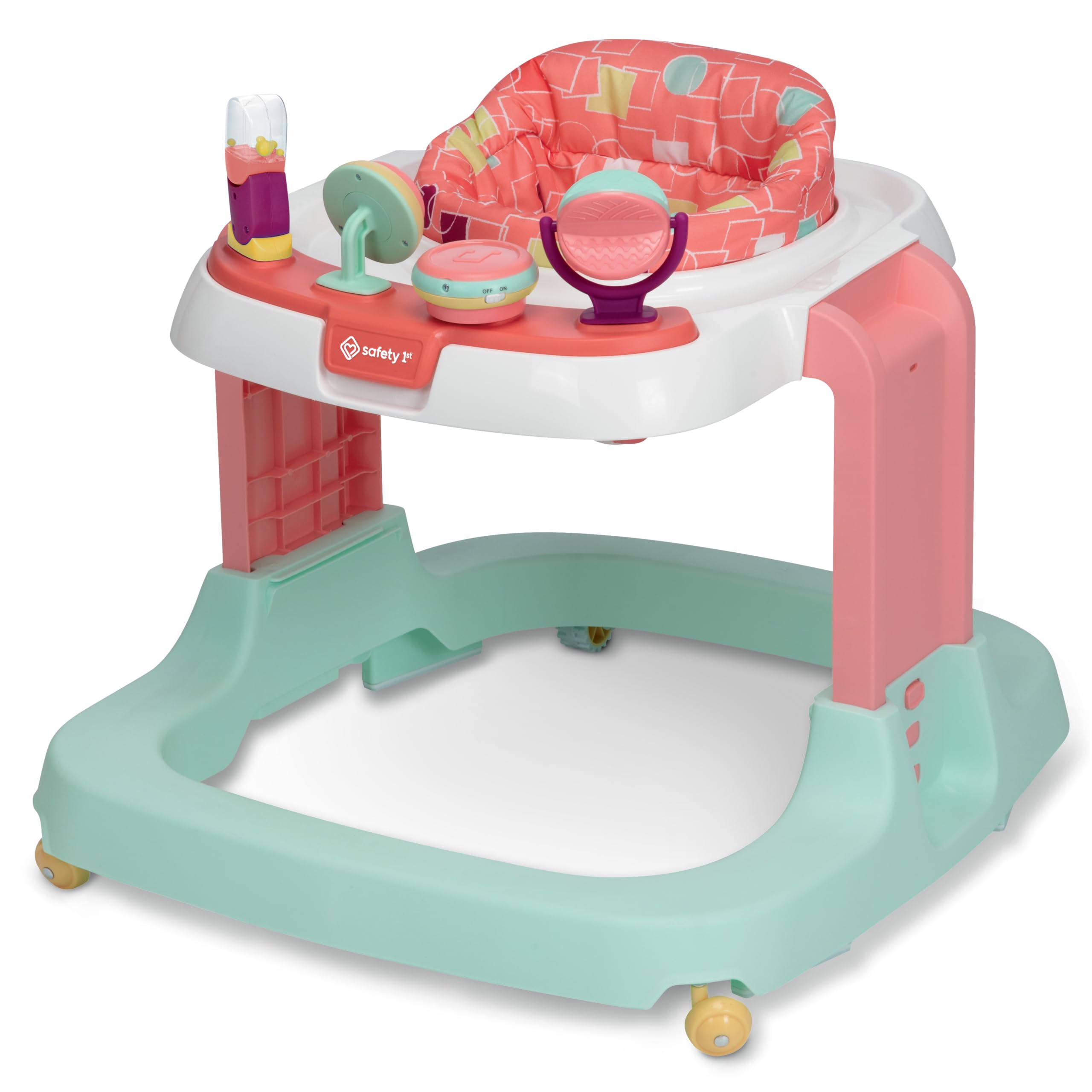 Safety 1st Ready, Set, Walk! DX Developmental Walker, Coral Geo
