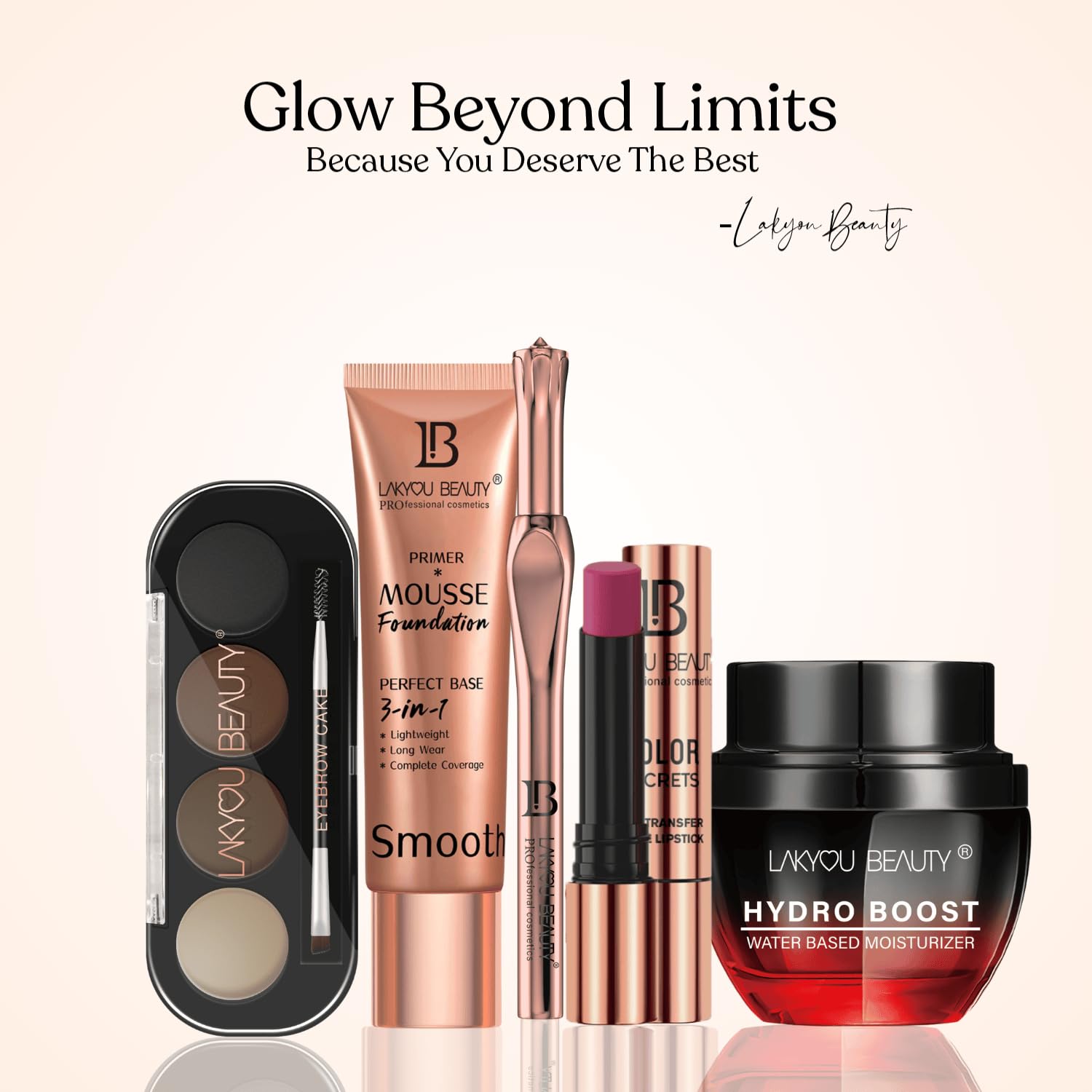 Lakyou Beauty Eyebrow Cake(Enhancer) | Comes With 4 Natural Shades And A Dual Side Brush one side angel and A Spoolie | Wterproof | 16g 7 71ONMMwap6L. SL1500