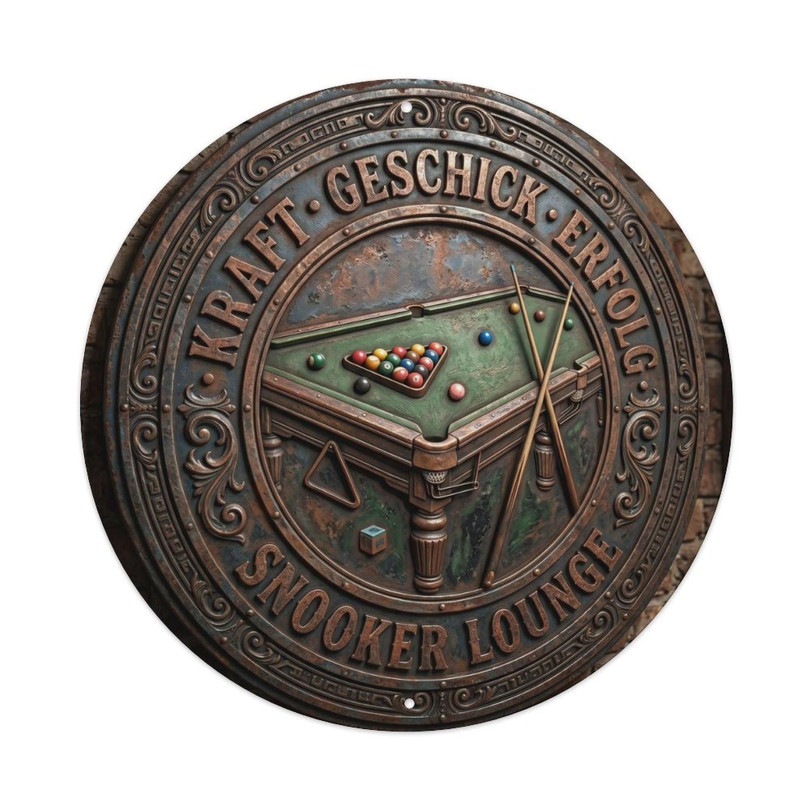 Cwbufd Vintage Style Kraft Geschick Erfolg Snooker Lounge Vintage Metal Tin Sign Plaque Wall Decor For Cafe, Club Bar, Office, Garden Metal Poster 8X8inch