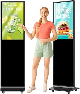 32'' Digital Signage Display Smart Android LCD Sign Kiosk Electronic Menu Board Advertising Display Screen Monitor HDMI WiFi USB 2K Media Video Player (Touchscreen,Black)
