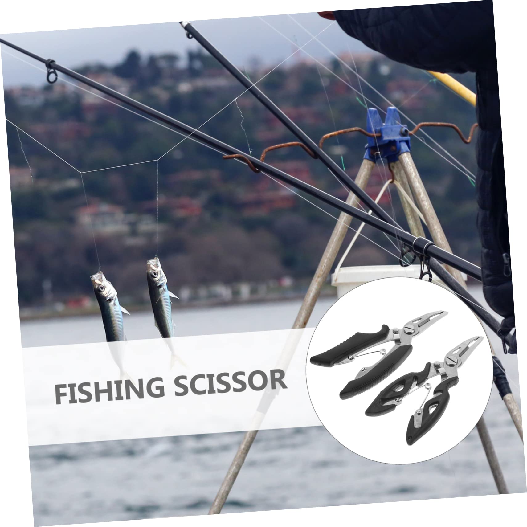 Housoutil 6 Uds Tijeras De Pesca Herramienta Mayor De Acero Inoxidable