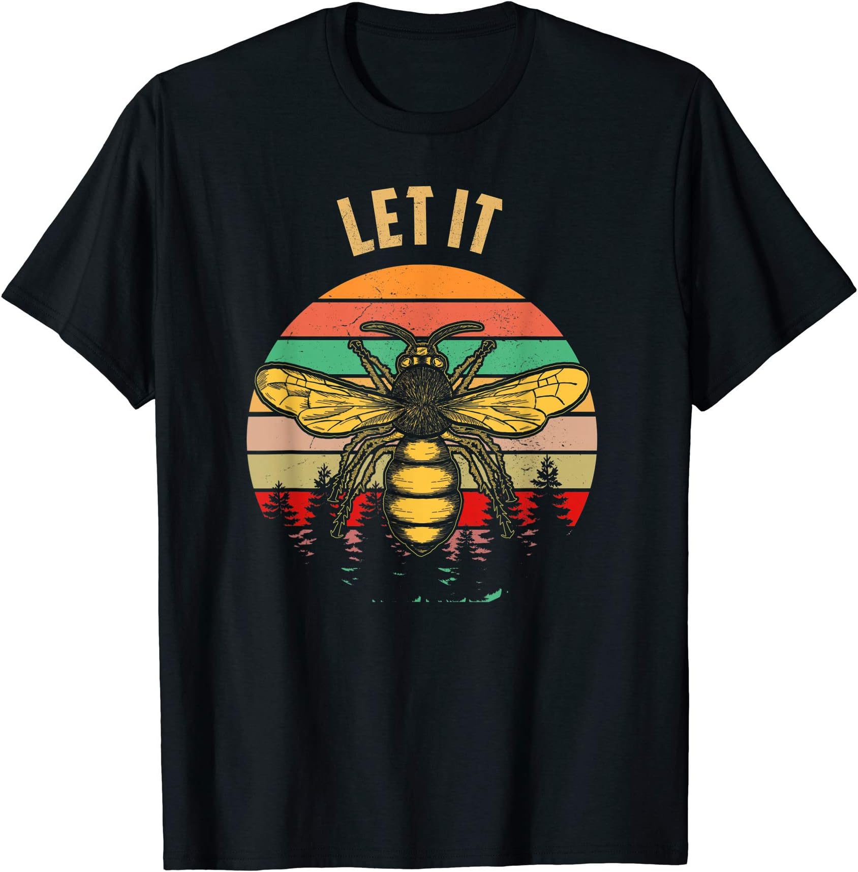 The Best Bees Beekeeper BeeLet It Bee Vintage Shirt Beekeeper Gift Bee Whisperer T-ShirtOEKO-TEX STANDARD 100