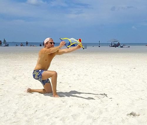 Miniatura 2 de Juego de pelota Switch con 2 redes de malla de lanzamiento y 2 pelotas, 1 tenis y 1 pelota de pepinillo, juguete divertido ligero y duradero para