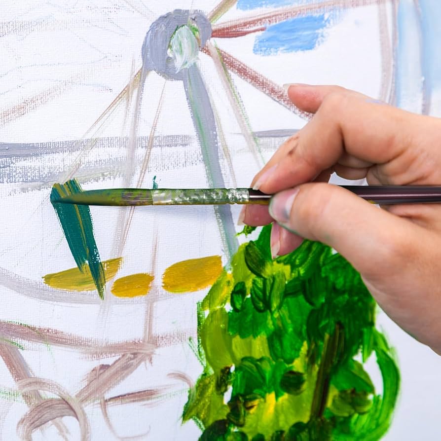 ARTIFY Pinstriping Brush Set, 6 Pcs Professional Mixed Squirrel Hair Detail Script Liner Brush, Scroll Brush, Sword Brush, Dagger Striper Brush, High Performance Lettering Brush For Painting