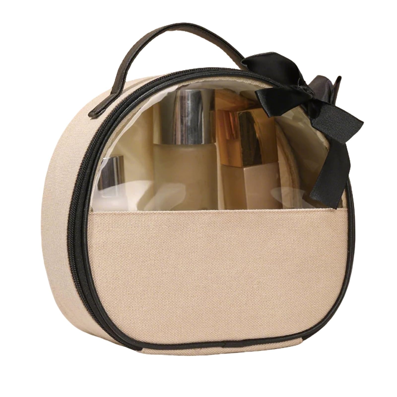 Pochette cosmetica da Viaggio per Articoli da Toilette, Organizer per Il Trucco da Viaggio con Fiocco, Lusso Leggero e semplicità, Guscio Rigido 3D, Lavorazione squisita, Benda INC