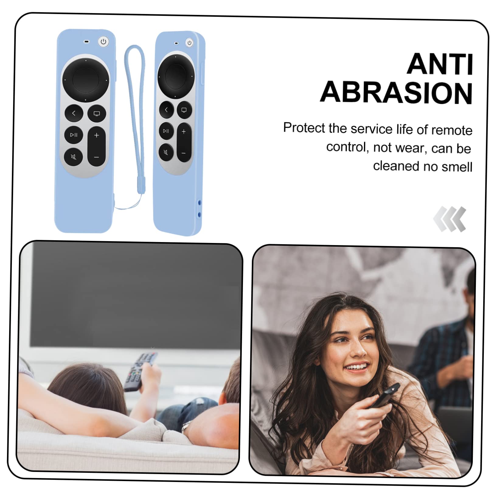 HOMSFOU 5pezzi Copertura Protettiva Per Telecomando Tv Custodia Antishock Con Laccetto Per Remote Resistente Graffi e Polvere Facile Da Rimuovere Senza Danni Compatibile Con Telecomandi Tv