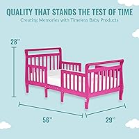 Vista 3 de Cama Infantil Dream On Me modelo Emma, convertible 3en 1 , Fucsia rosa